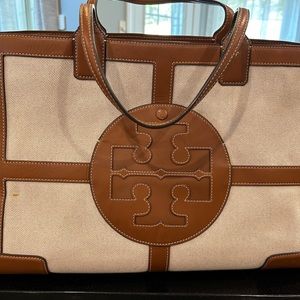 Tory Burch Ella Canvas Quadrant Tote